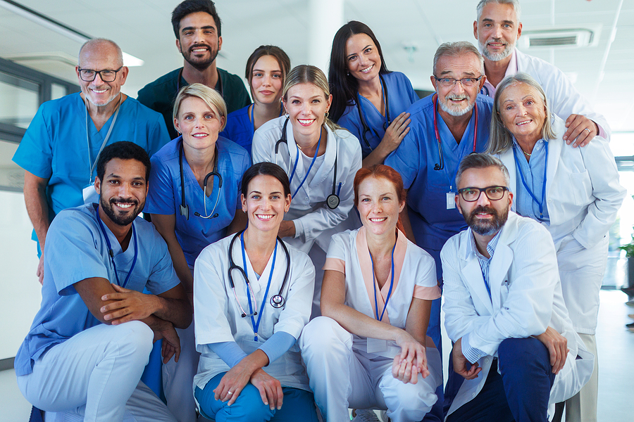 portrait of medical assistants and doctors